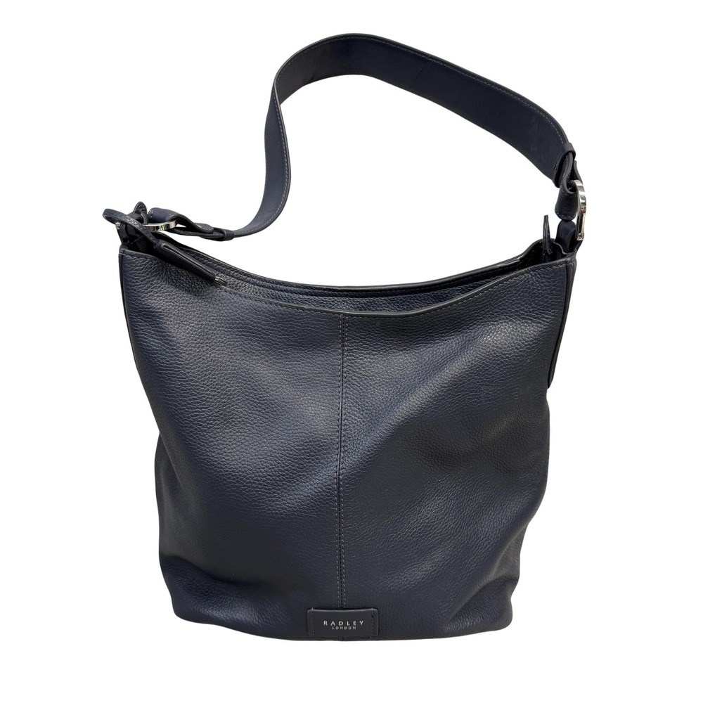Radley London Shoulder Bag Womens Medium Blue Leather Hobo Purse Zip‎ Top